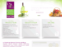 Tablet Screenshot of concours-salons-vins-macon.com